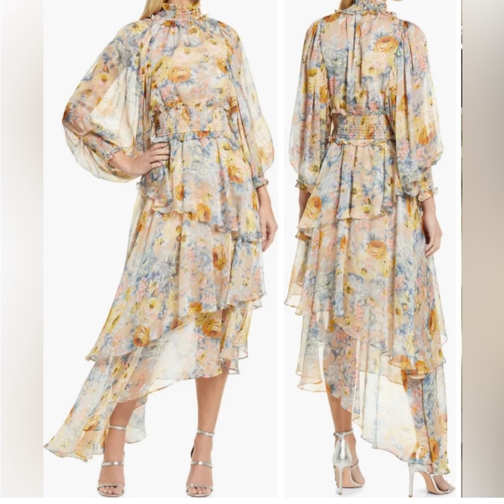 Elliatt Astrid Floral Asymmetrical Dress